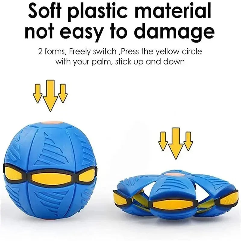 New Pet Dog Toys Flying UFO Saucer Disk Ball Durable Soft Rubber Ball Interactive Outdoor Sports Dog Training Funny Pet Toy