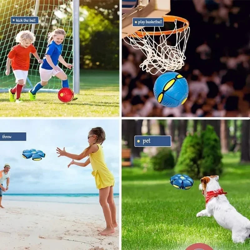 New Pet Dog Toys Flying UFO Saucer Disk Ball Durable Soft Rubber Ball Interactive Outdoor Sports Dog Training Funny Pet Toy