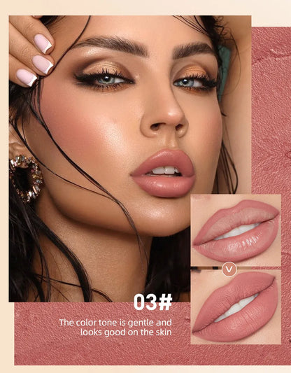 2023 New Matte Nude Lipstick Pen Long Lasting Lipliner Lip Pencil Waterproof Lip Liner Contour Sexy Red Lip Makeup Set For Women