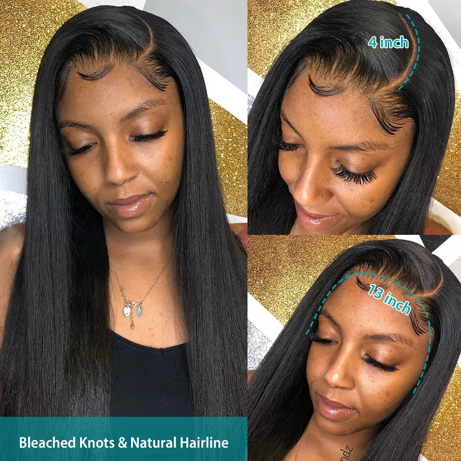 HD Lace Frontal Wig 28 30 inch Straight Human Hair Wigs 220% 13x4/6 Transparent Lace Front Wigs 5x5 Human Hair Lace Closure Wigs