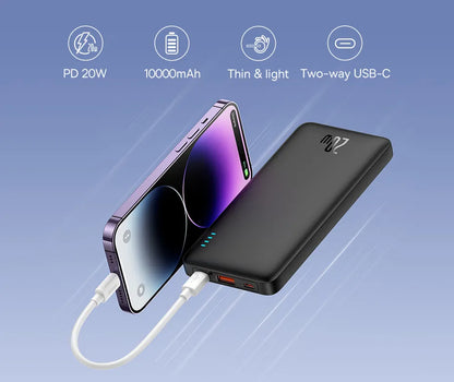 Baseus Airpow 20W Power Bank 10000mAh 20000mAh Fast Charge Powerbank for iPhone 15/14/13/12 Xiaomi batterie externe