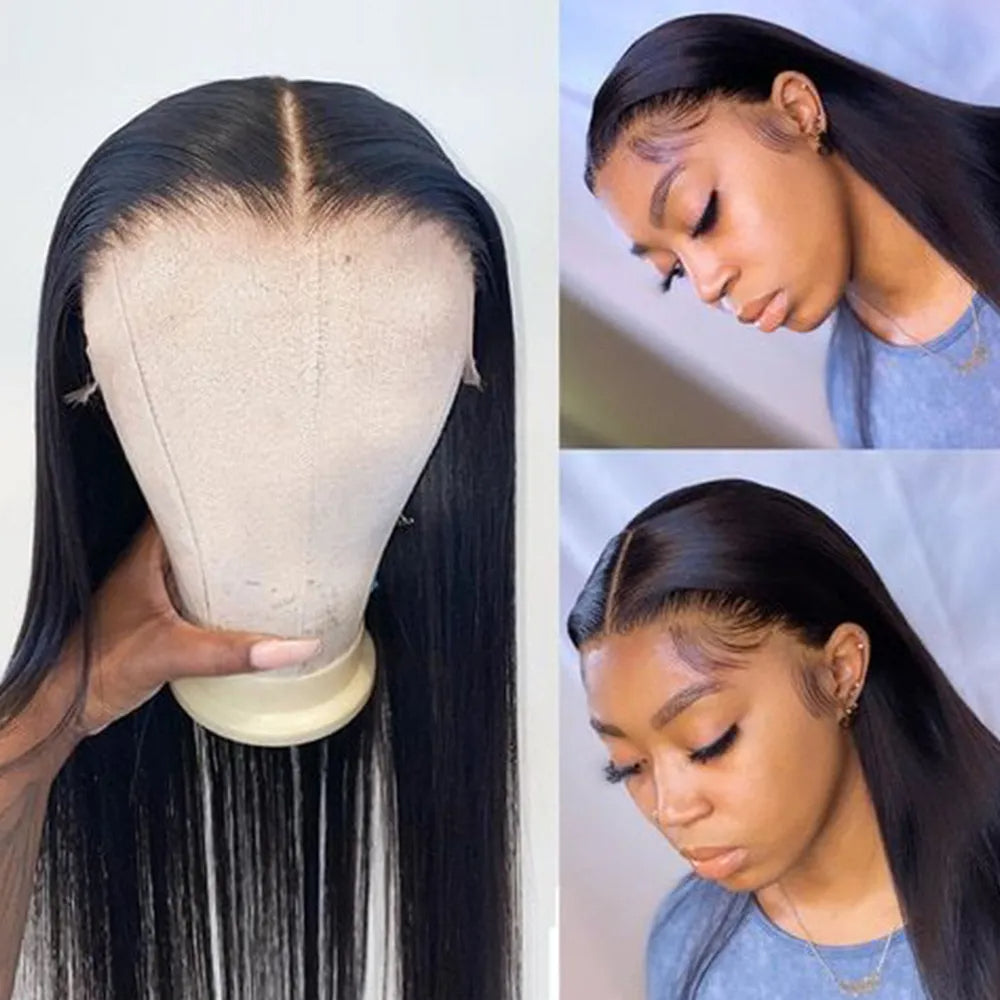 HD Lace Frontal Wig 28 30 inch Straight Human Hair Wigs 220% 13x4/6 Transparent Lace Front Wigs 5x5 Human Hair Lace Closure Wigs