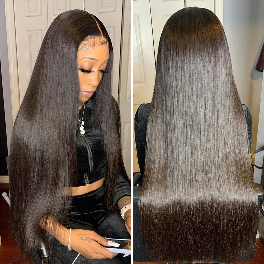 HD Lace Frontal Wig 28 30 inch Straight Human Hair Wigs 220% 13x4/6 Transparent Lace Front Wigs 5x5 Human Hair Lace Closure Wigs