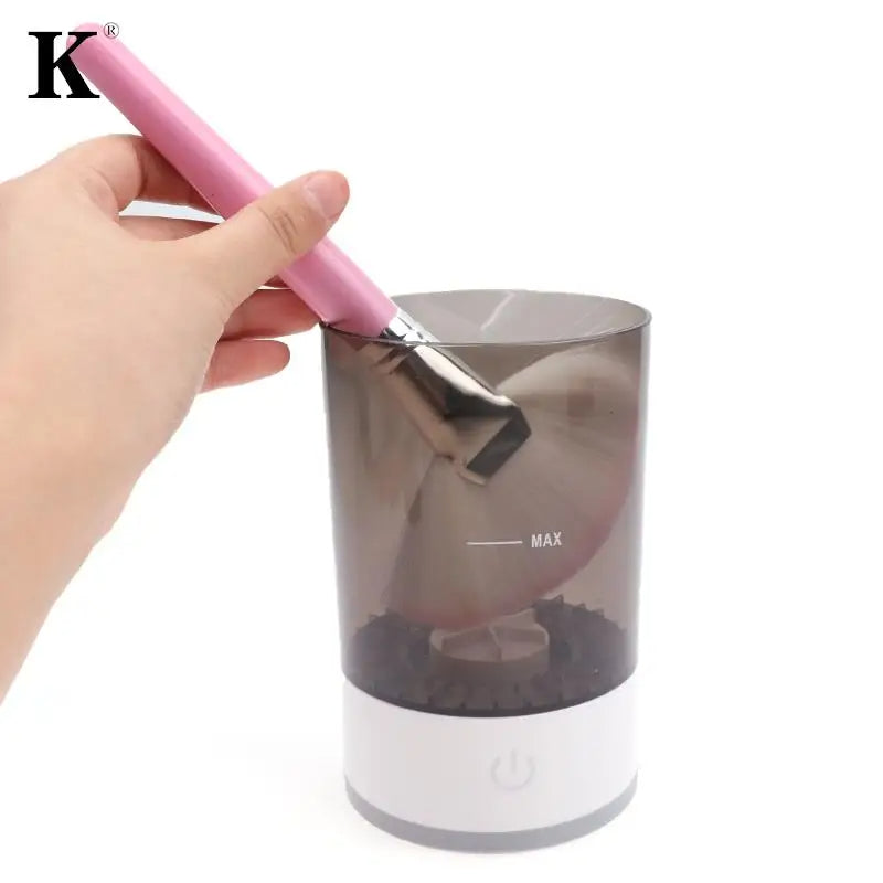 Automatic Electric Makeup Brush Cleaner Rechargeable Lazy Cleaning Brush Washer Quick Dry Tool