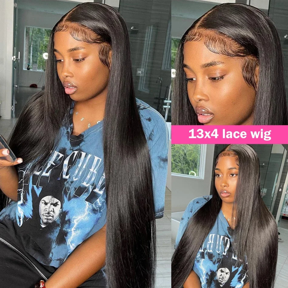 HD Lace Frontal Wig 28 30 inch Straight Human Hair Wigs 220% 13x4/6 Transparent Lace Front Wigs 5x5 Human Hair Lace Closure Wigs