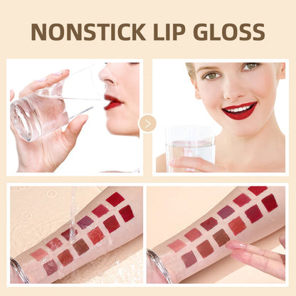 12 Colors Matte Liquid Lipstick Sets Lip Gloss Waterproof Long Lasting Sexy Red White Black Nude Lipgloss Makeup Sets For Women