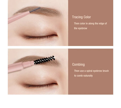 1.5mm Ultra Fine Double-Ended Eyebrow Pencil (Kemelo) Waterproof Sweat-proof Long Lasting Professional Eye Makeup For Women